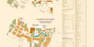 Mapa Benátskej Las Vegas