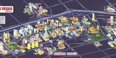 Vegas pešej mapu